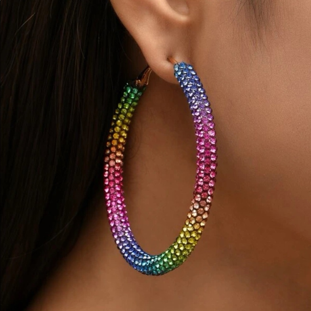 - Large Ombré Hoops